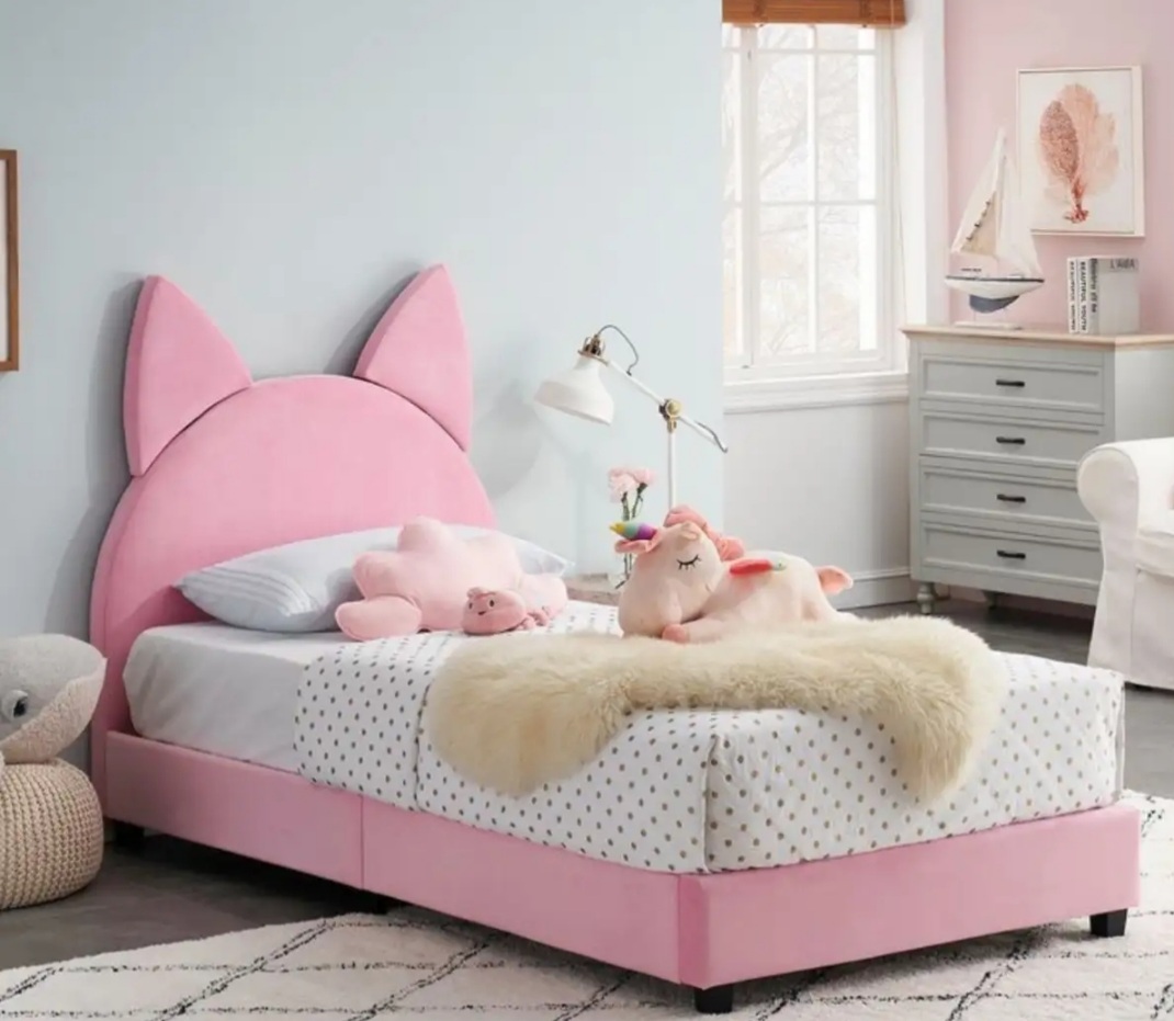 تخت خواب یک نفره فانتزی عروسکی مدل گربه