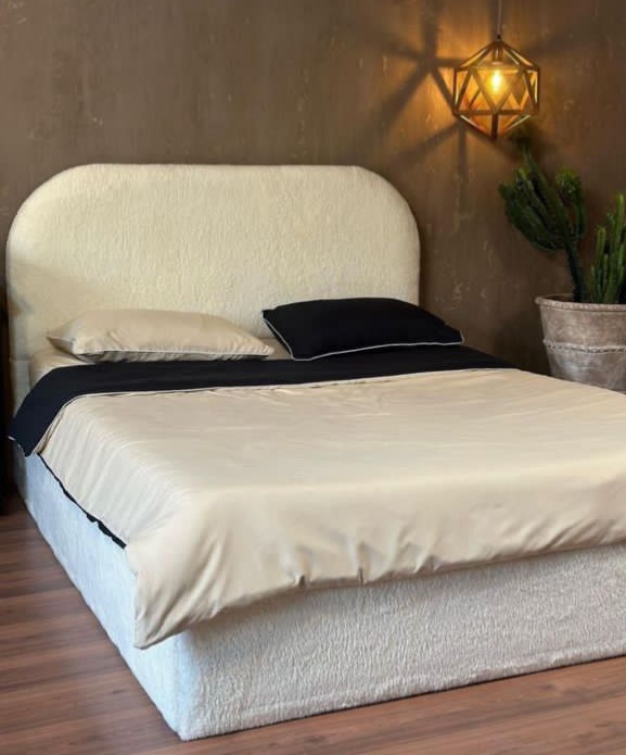 تخت خواب یک نفره تدی مدل صدفی گوشه گرد